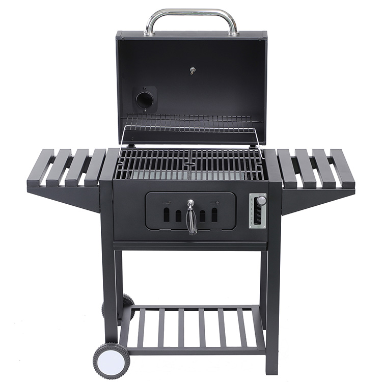 Key components and features of a typical charcoal grill